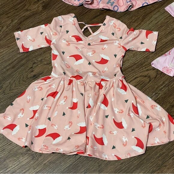 Dot Dot Smile 3 Ballerina Style Holiday Twirl Dresses Pink Size 12-24 Months - Picture 4 of 9